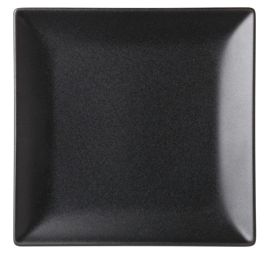 Noir Square Black Plate 7" (18cm) - Pack of 12 1 Noir Square Black Plate 7" (18cm)