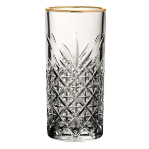 Timeless Vintage Long Drink Gold Rim