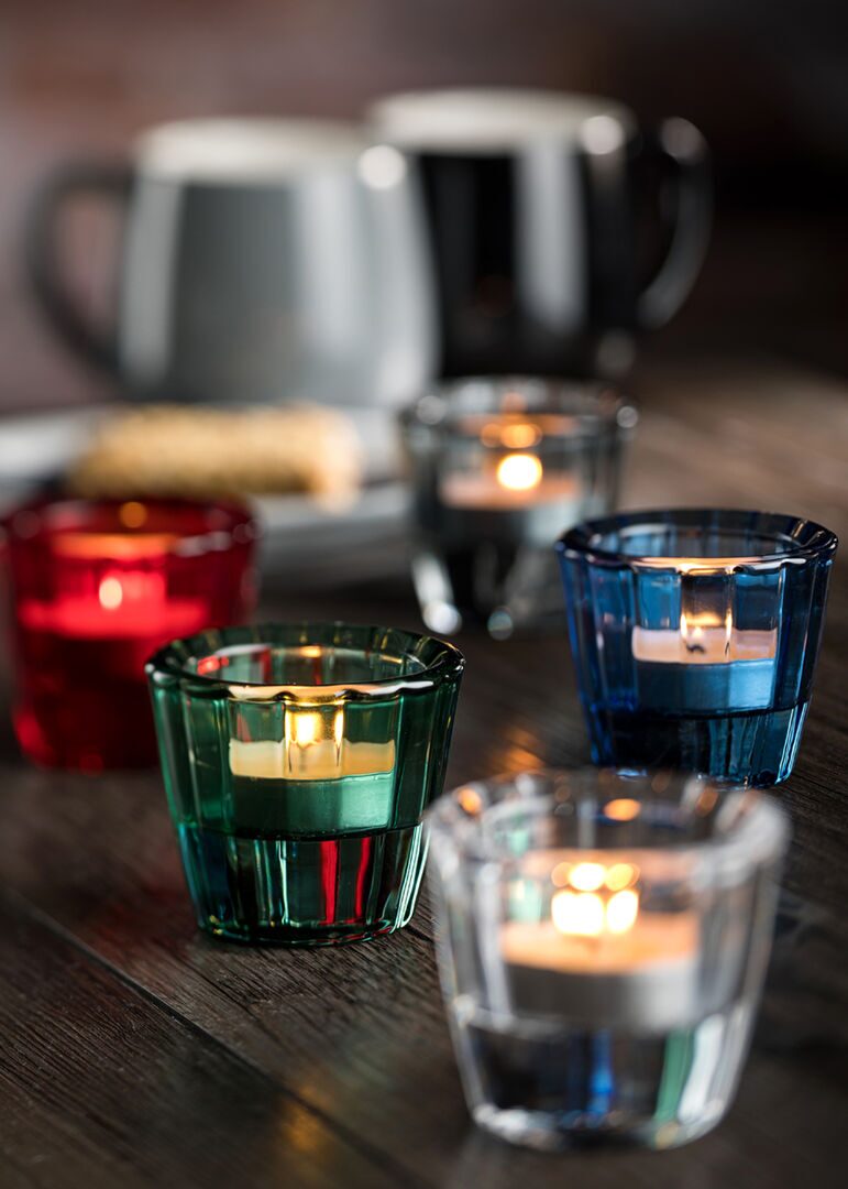 Ribbed Red Nightlight Holder - Pack of 12 2 Ribbed Red Nightlight Holder - Pack of 12 - Image 2