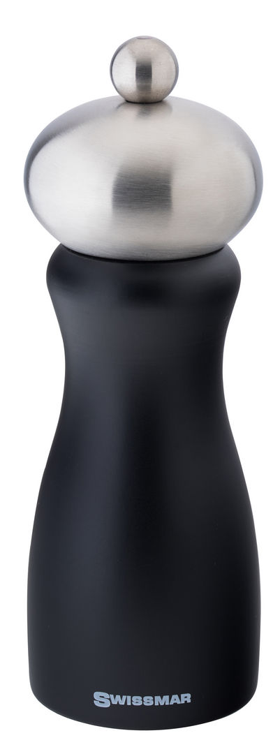 Belle Black Matte Pepper Mill 6" (15cm) - Pack of 6