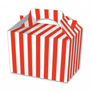Red Candy Stripe Party Meal Box