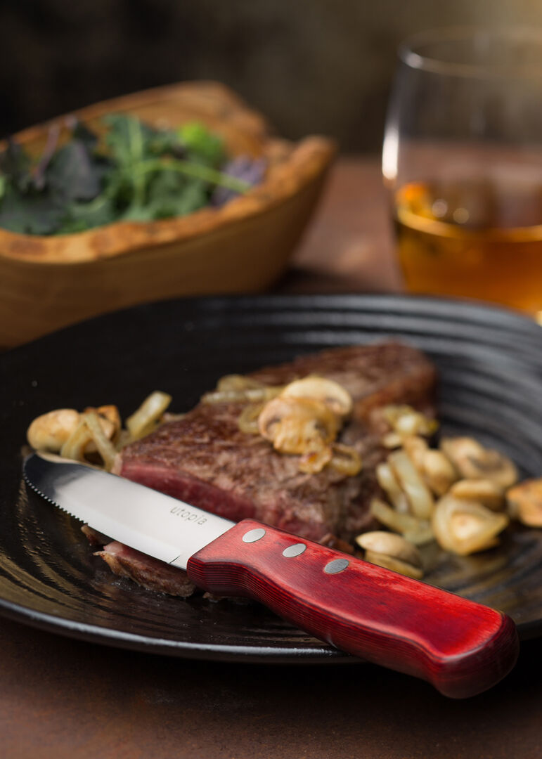 Jumbo Polywood 3 Stud Steak Knife - Pack of 12 2 Jumbo Polywood 3 Stud Steak Knife - Pack of 12 - Image 2