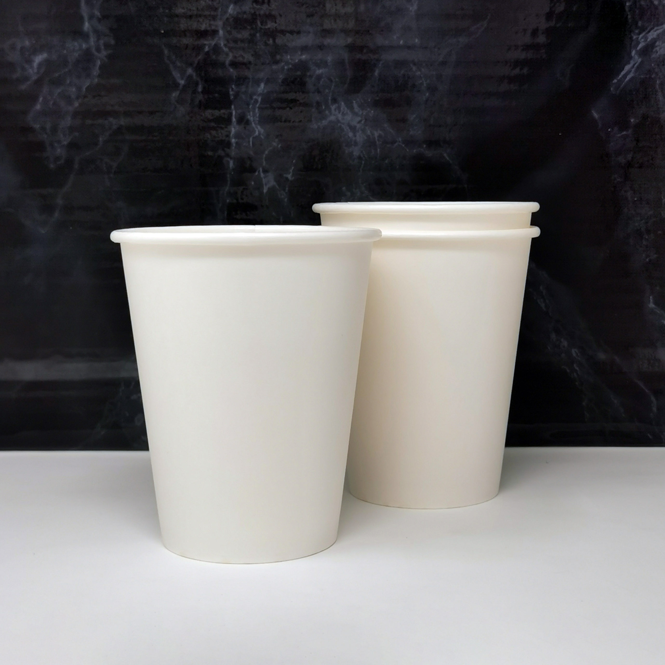 White Single Walled Paper Coffee Cups - 12oz