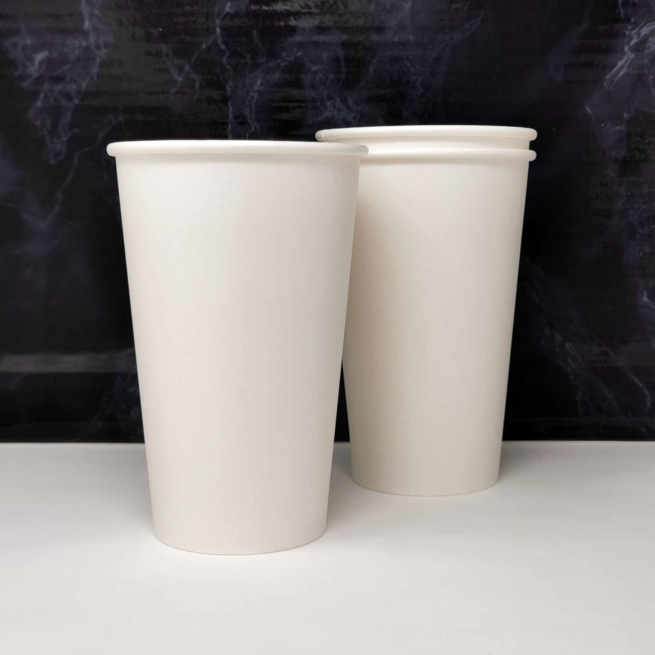White Single Walled Paper Coffee Cups - 16oz