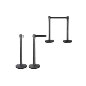 PREMIUM 2m Retractable Crowd Control Queue Barrier System Posts Heavy Duty