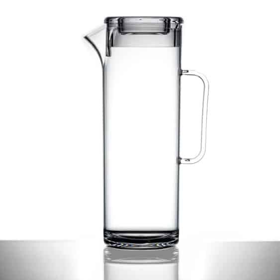 Elite 1.7 Litre Tall Jug Clear NS With Lid - Case of 4