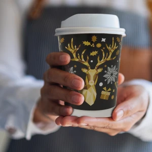 12oz Christmas Paper Coffee Cups
