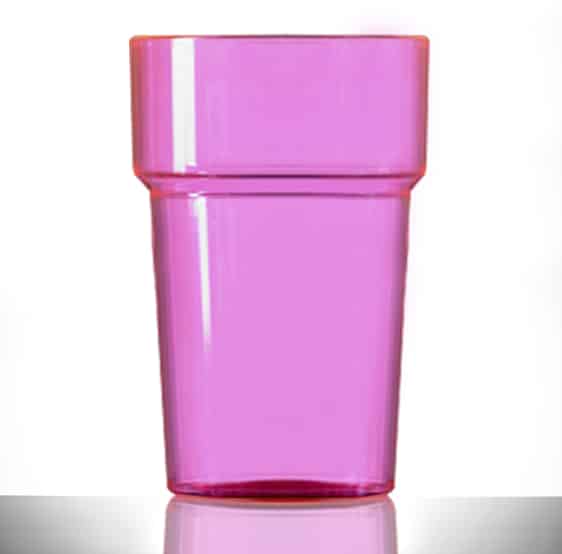 Econ Rigid 20oz Neon Red CE - Case of 100