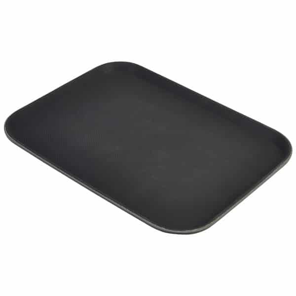 Gengrip 14" x 18" Rect. Non-Slip Tray Black