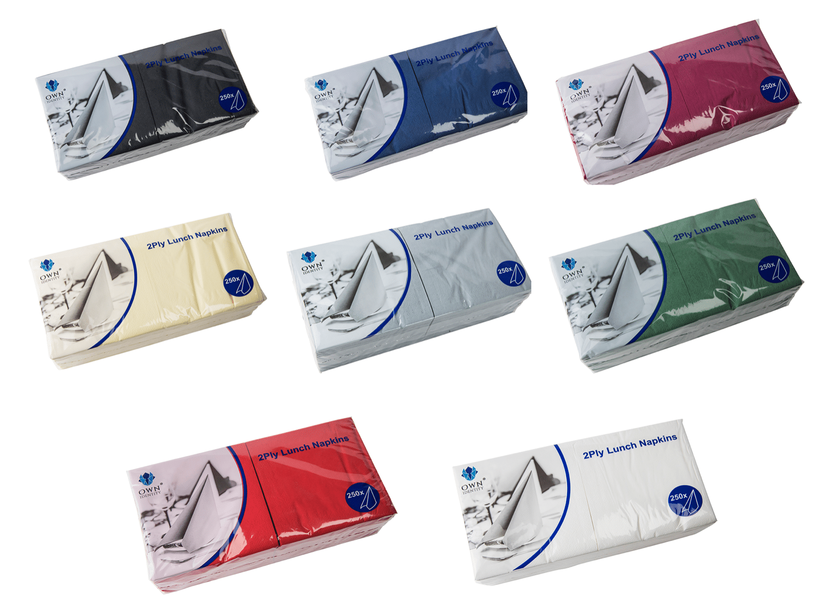 Paper Napkin Serviettes/Tissues - Soft 2-Ply - 33cm Luncheon 4 Fold