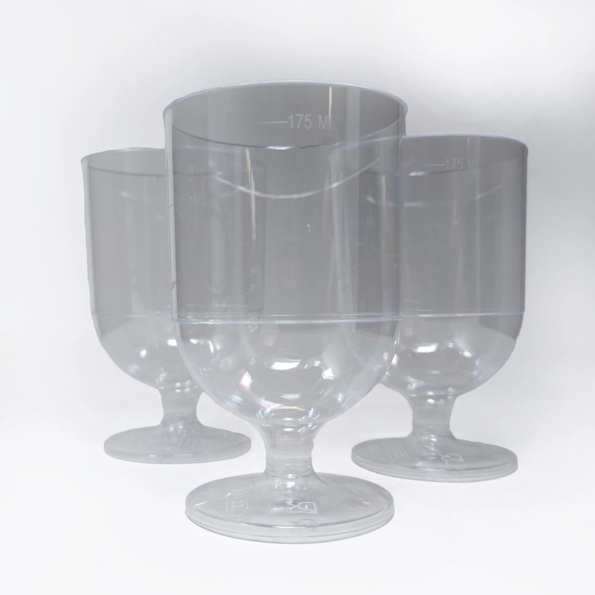 Plastic Wine Glasses Marked At 125ml and 175ml - One Piece 1 Plastic Wine Glasses