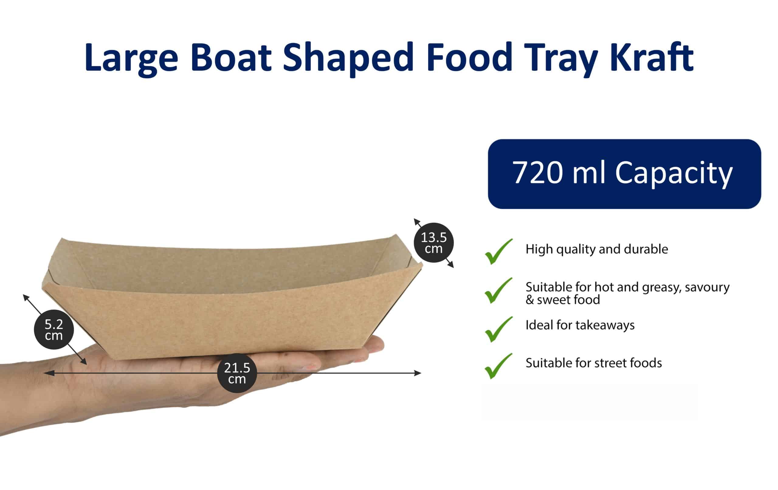 Large - Compostable Kraft Card Food Tray 2 Large - Compostable Kraft Card Food Tray - Image 2