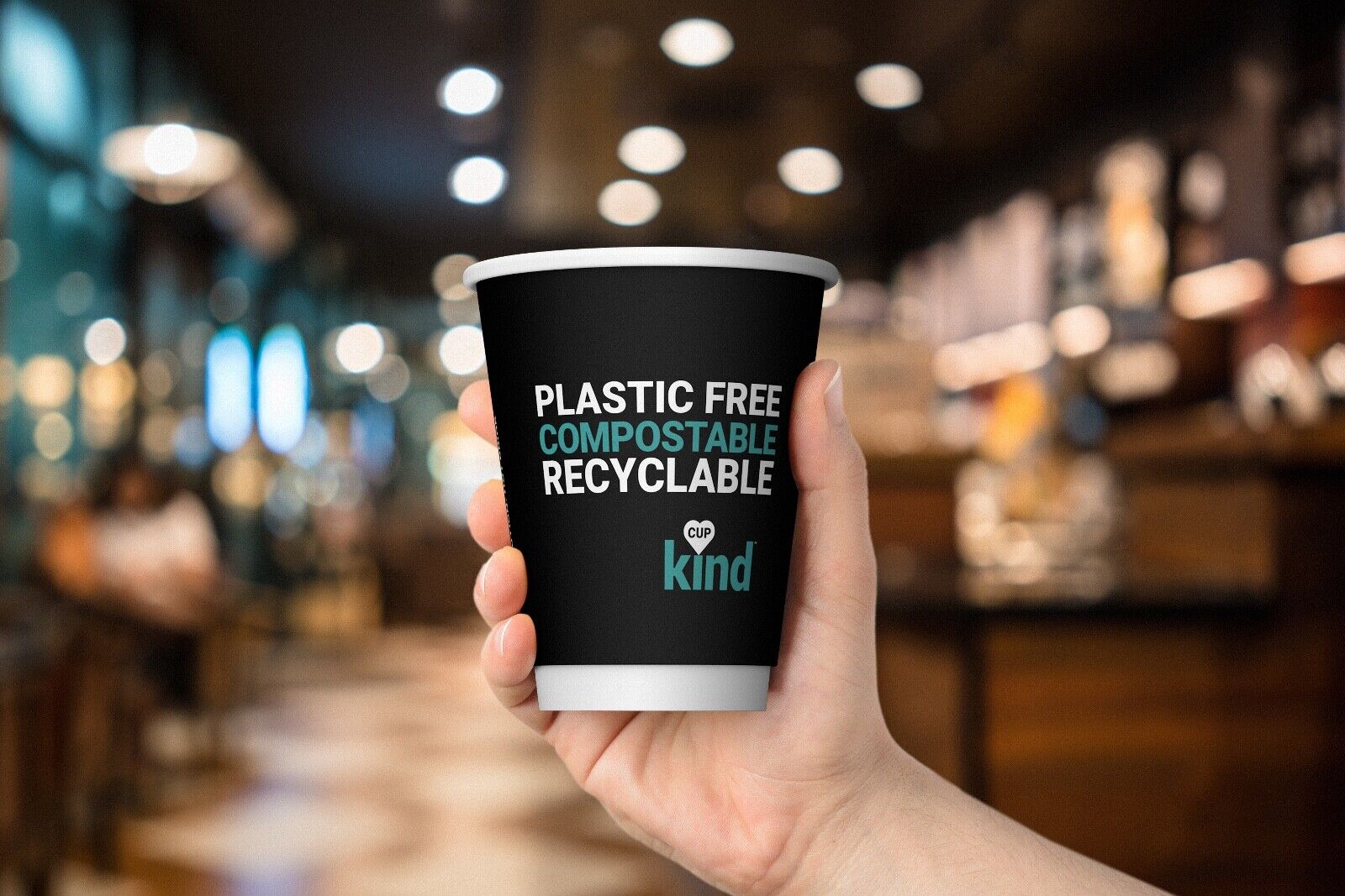 8oz CupKind Compostable Plastic Free Paper Cup