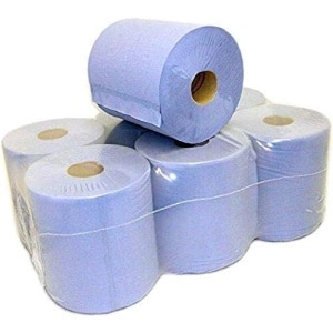 150m Centrefeed Blue Roll Embossed 2 Ply
