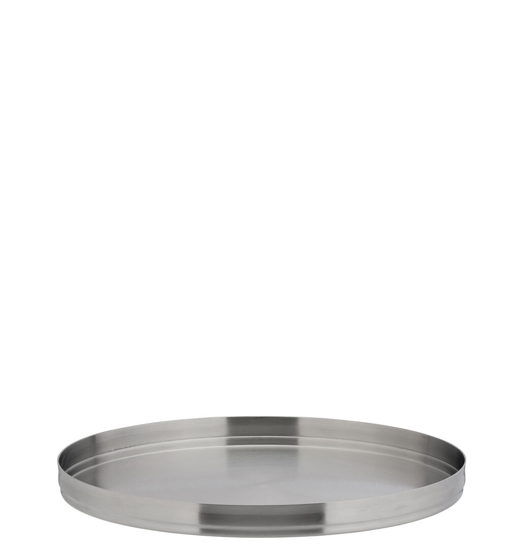 Brushed Stainless Steel Round Plate 9" (23cm)  - Box of 6