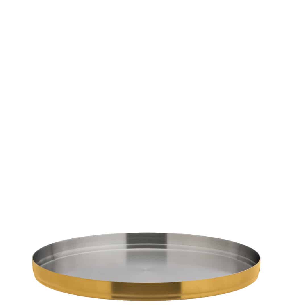 Brushed Gold Round Plate 9" (23cm)  - Box of 6