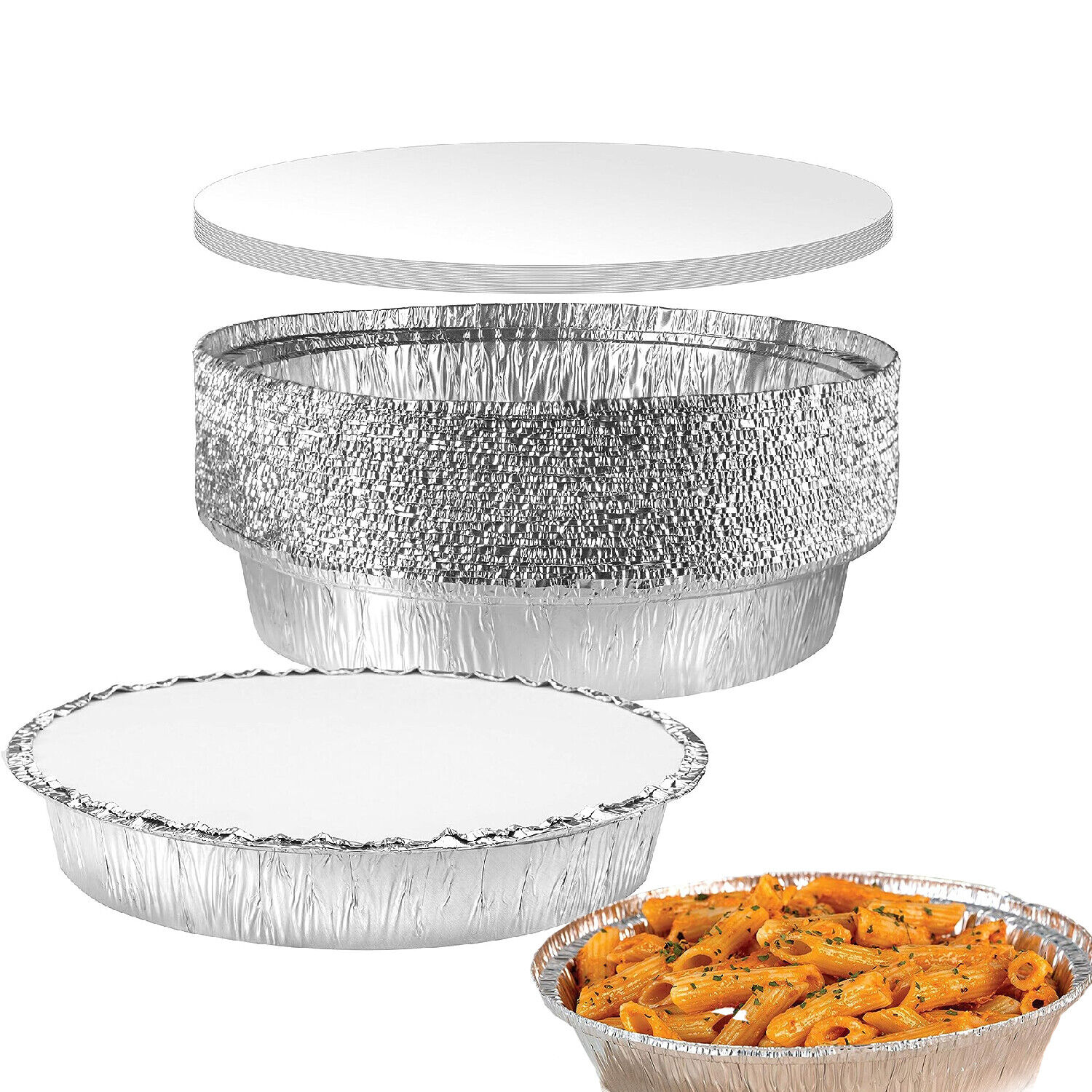 No 12 Aluminium Foil Food Containers & Card Lids