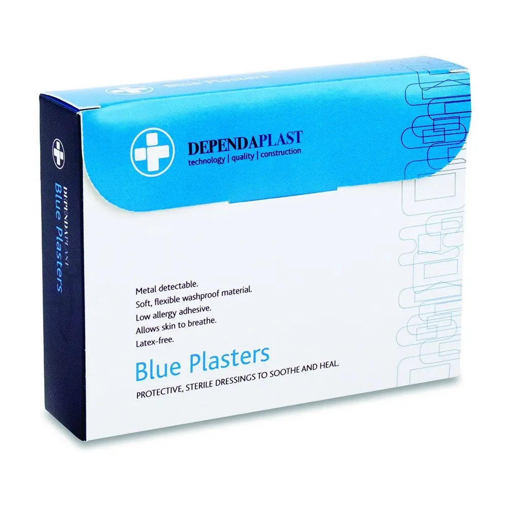 Blue Detectable Plasters 75mm x 25mm Pk 100 1 Blue Detectable Plasters 75mm x 25mm Pk 100