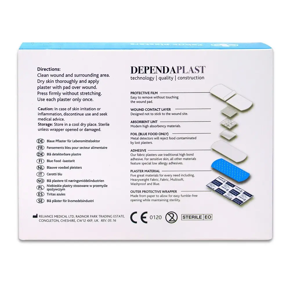 Blue Detectable Plasters 75mm x 25mm Pk 100 2 Blue Detectable Plasters 75mm x 25mm Pk 100 - Image 2