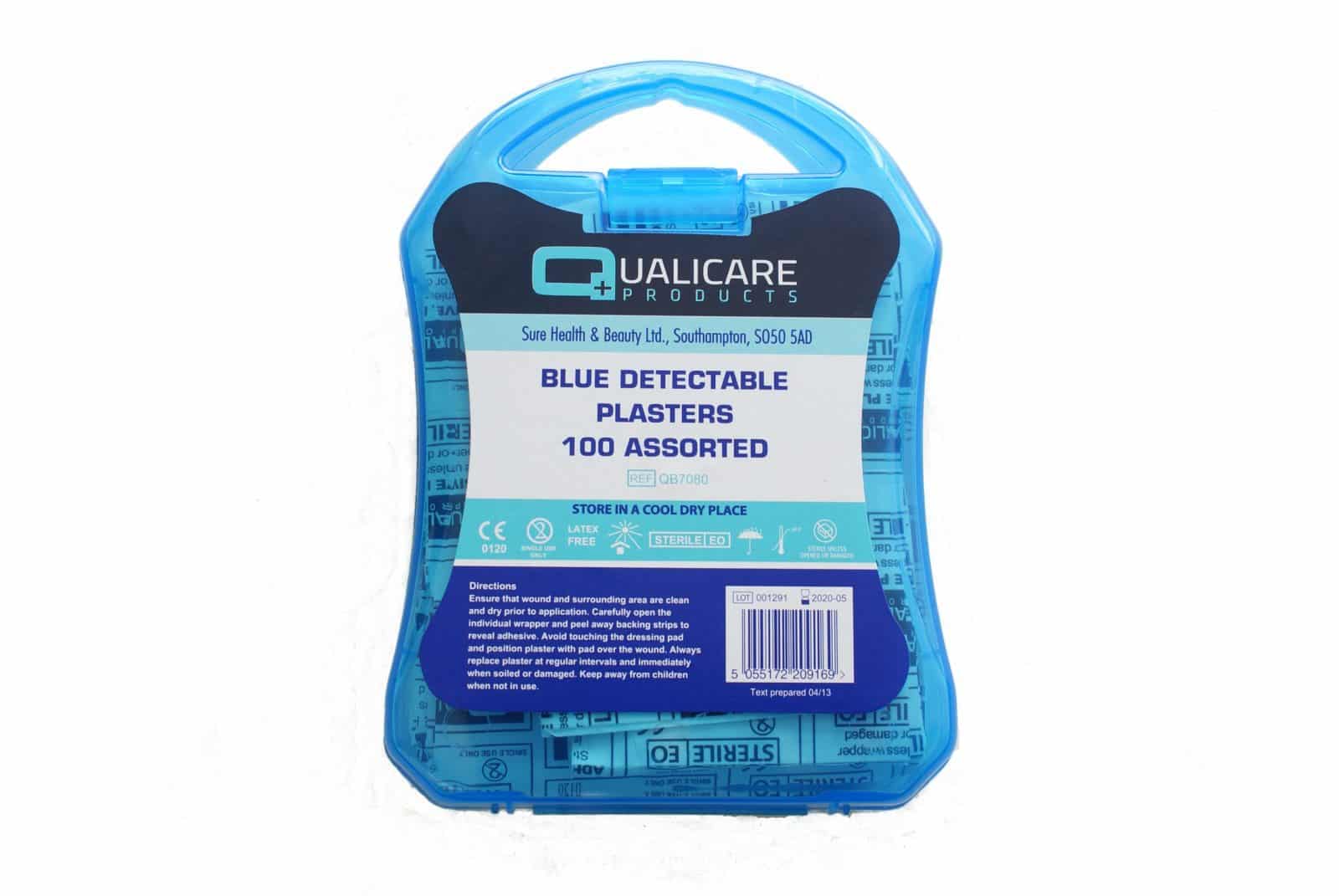 Blue Detectable Plasters Assorted Sizes Pk 100
