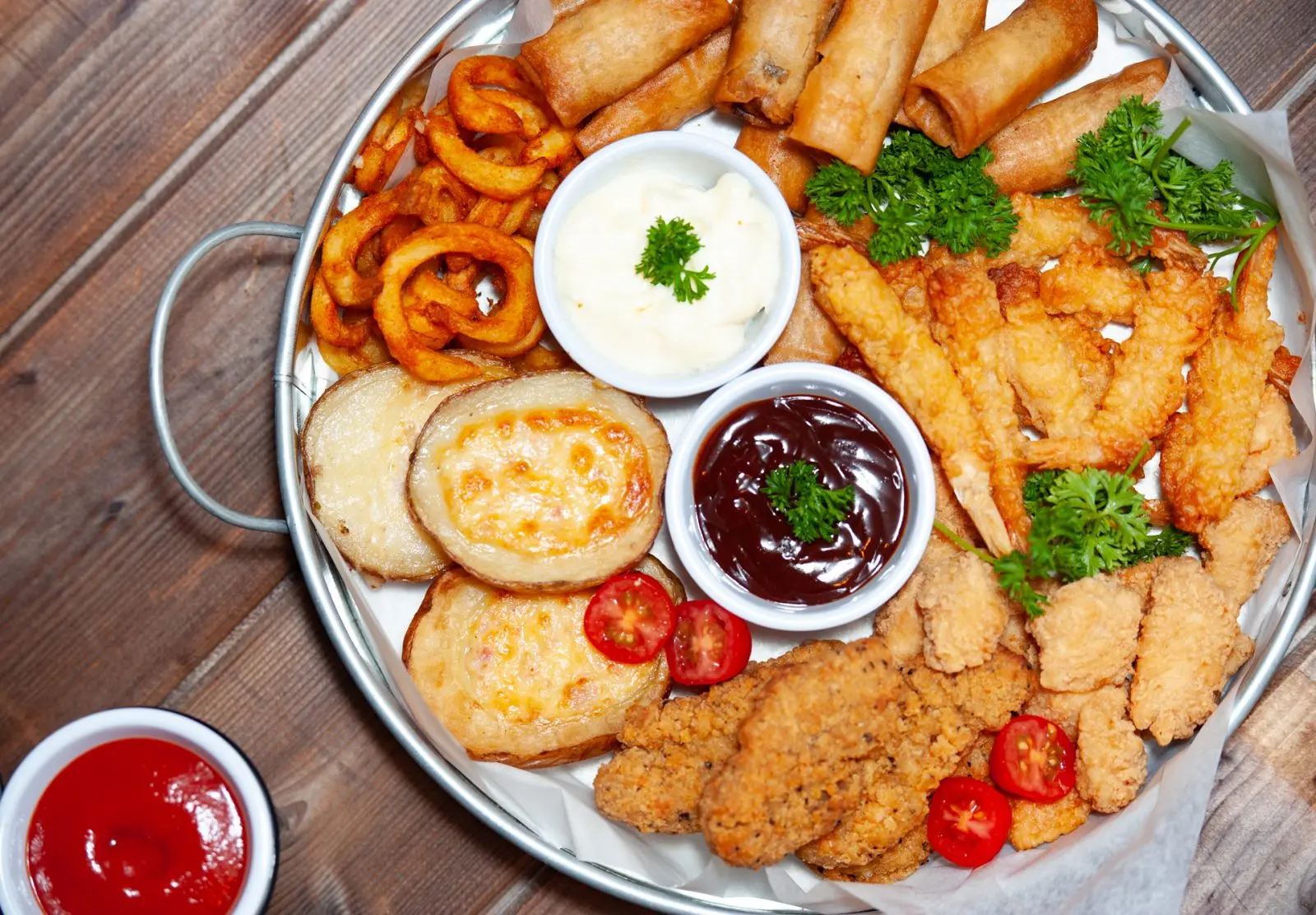 12″ Round Serving Platter Galvanised Tin 5 12″ Round Serving Platter Galvanised Tin - Image 5