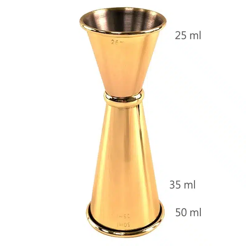 Mezclar Jigger GINZA 25 /50ml GOLD plated