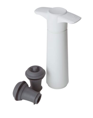Vacu VIN Wine Saver Pump With 2 X Vacuum Bottle Stoppers (white)