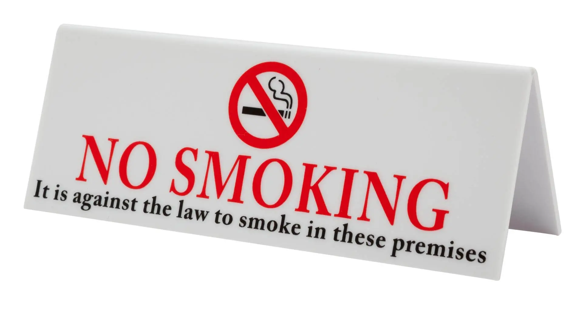 Plastic Table Sign No Smoking 1 Plastic Table Sign No Smoking
