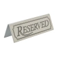 3454 Stainless Steel Reserved Table Sign