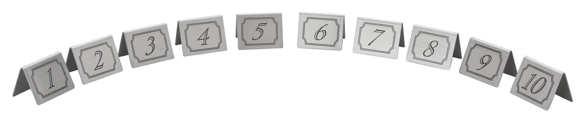 Stainless Steel Table Numbers 1-10 Set