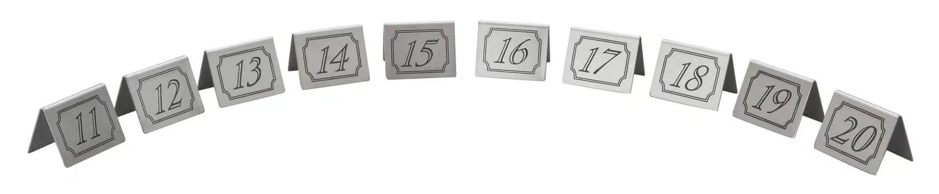 Stainless Steel Table Numbers 11-20 Set