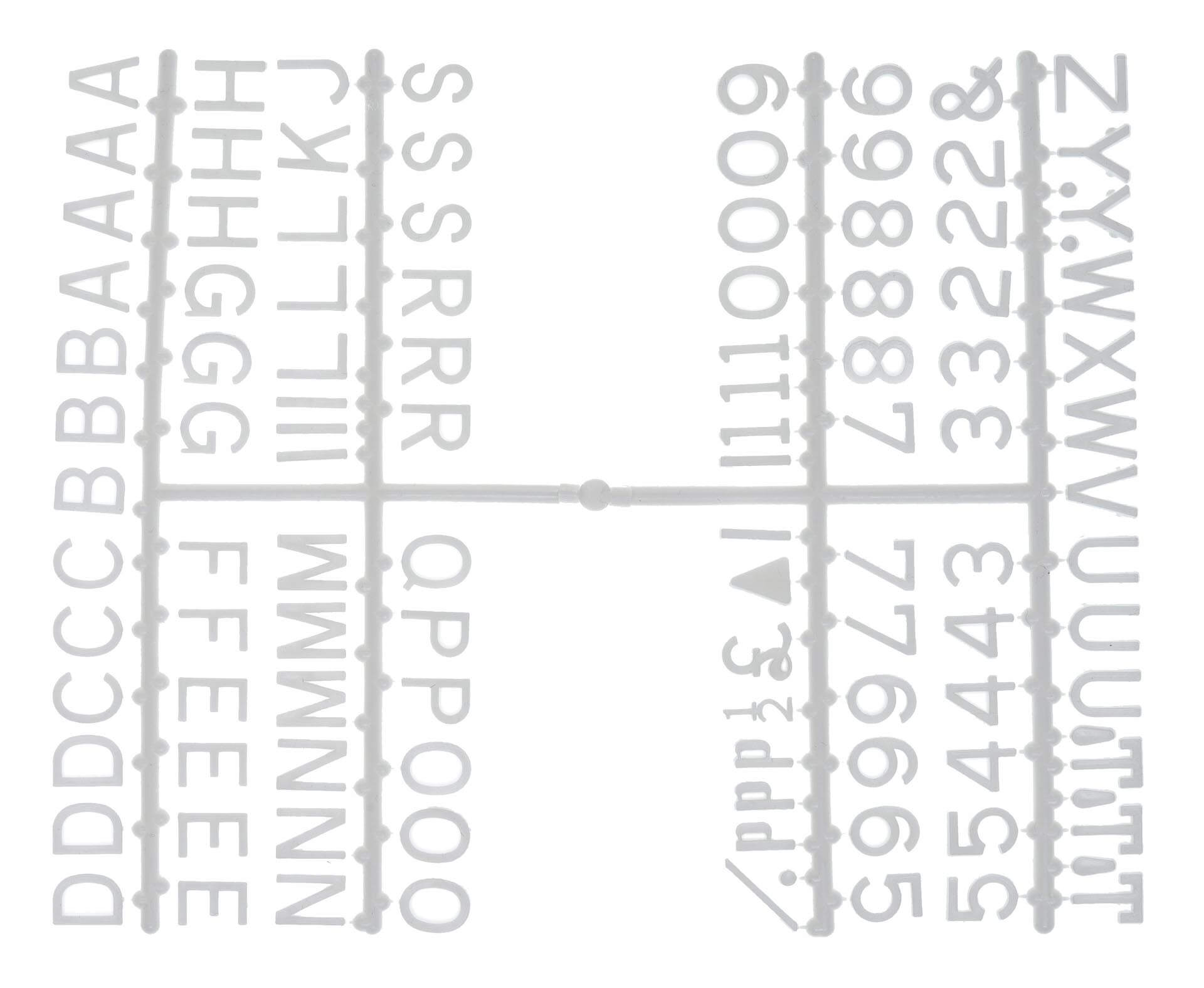 ½” Letter Set – PK6 White