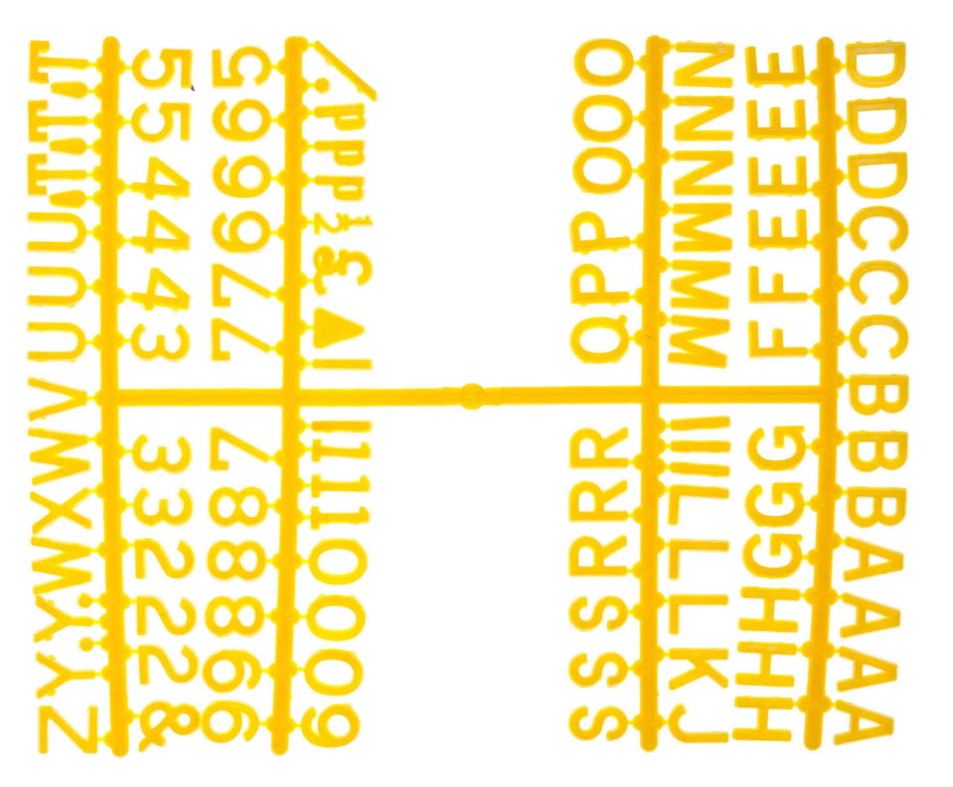 ½” Letter Set – PK6 Yellow