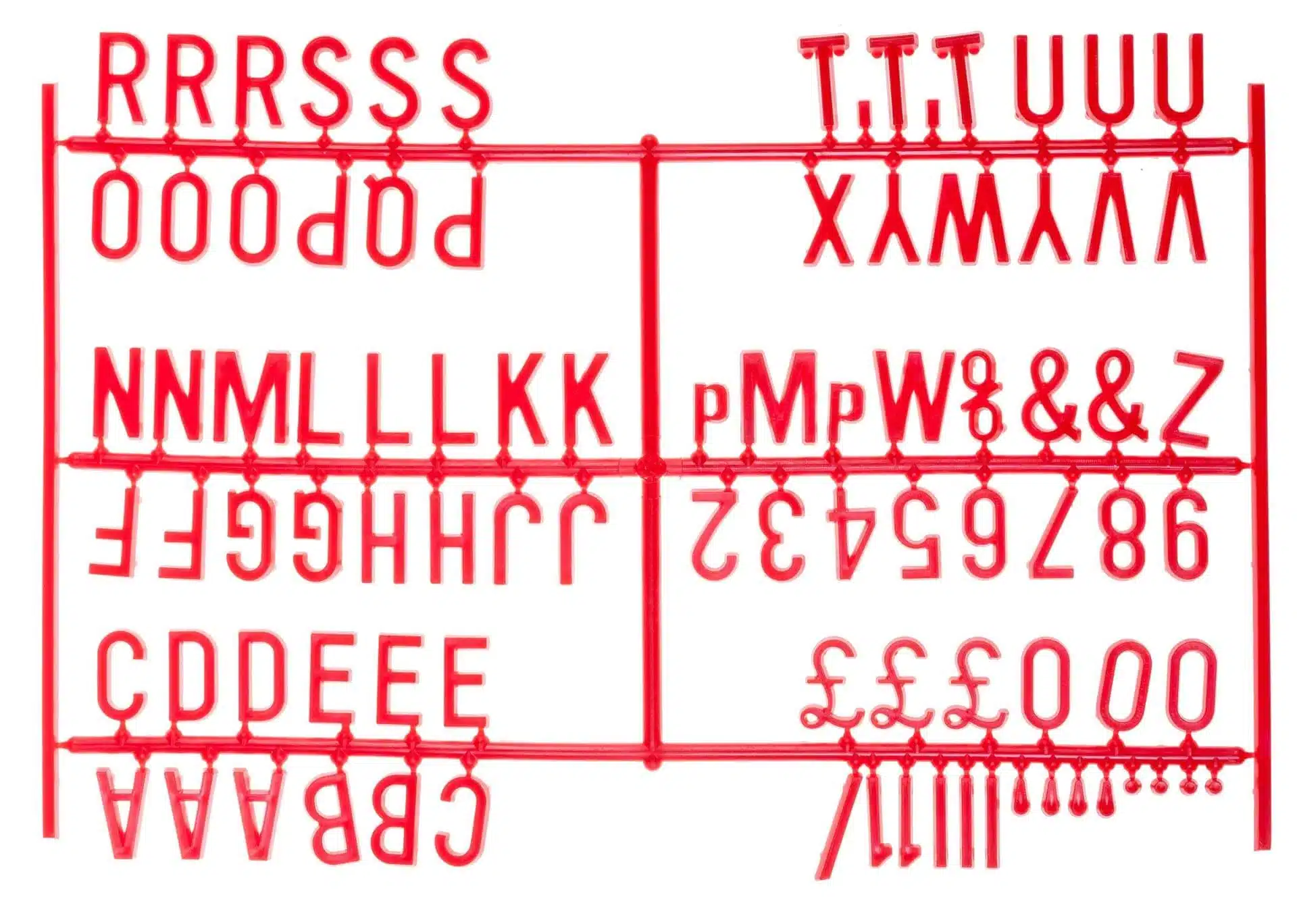 ¾” Letter Set – PK6 Red