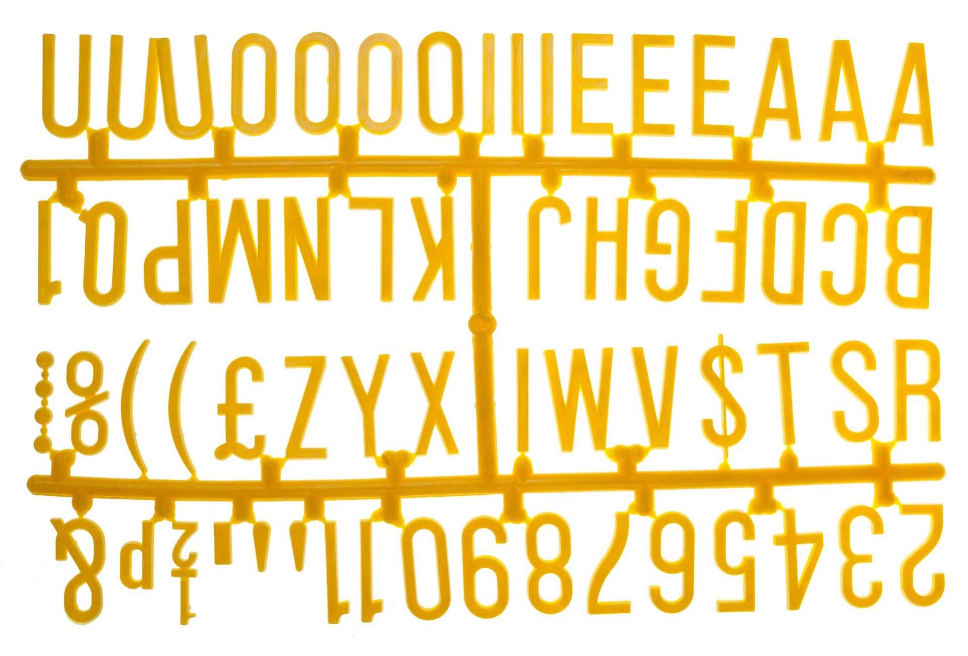 1 ¼” Letter Set – PK6 Yellow