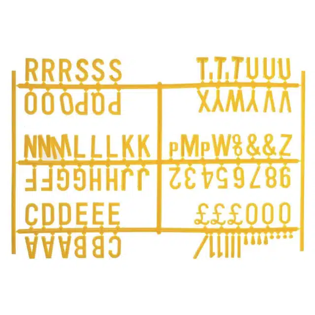 ¾” Letter Set – PK6 Yellow