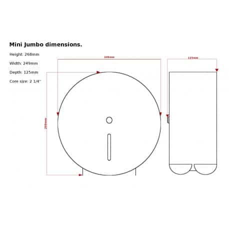 Mini/Midi Jumbo Toilet Roll Dispenser 3 Mini/Midi Jumbo Toilet Roll Dispenser - Image 3