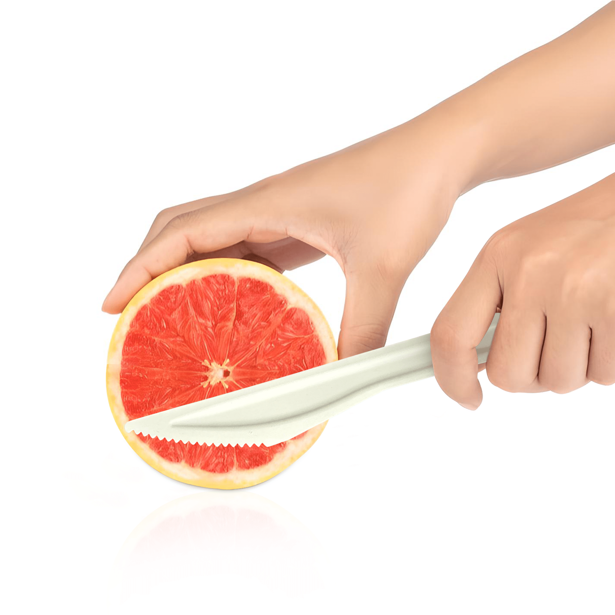 White Paper Knives - 158mm Durable Disposable Cutlery