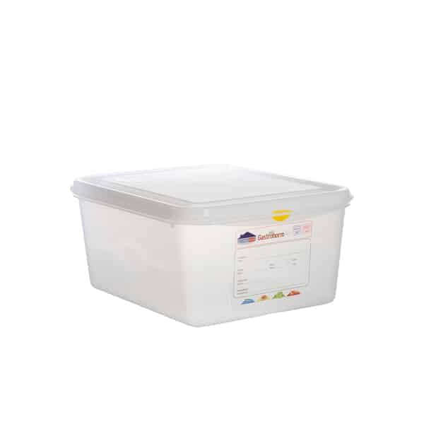 GN Storage Container 1/2 150mm Deep 10L - Pack of 6