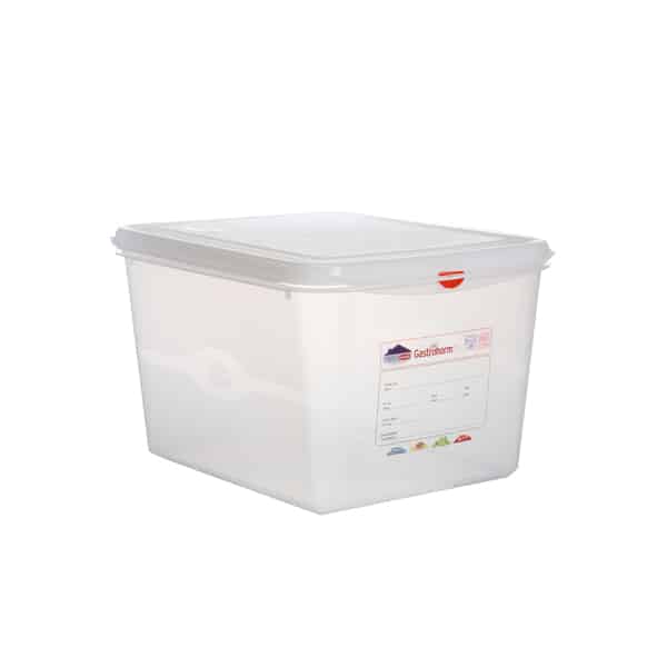GN Storage Container 1/2 200mm Deep 12.5L - Pack of 6