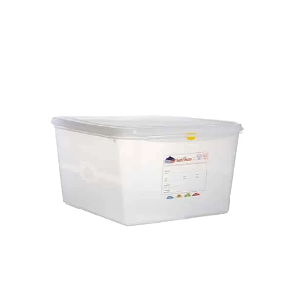 GN Storage Container 2/3 200mm Deep 19L - Pack of 6 1 GN Storage Container 2/3 200mm Deep 19L - Pack of 6