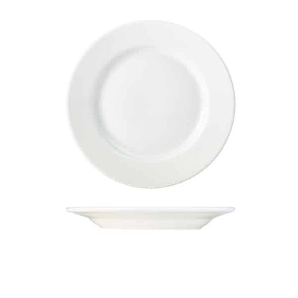 Genware Porcelain Classic Winged Plate 26cm/ 10.25" - Pack of 6 1 Genware Porcelain Classic Winged Plate 26cm/ 10.25" - Pack of 6