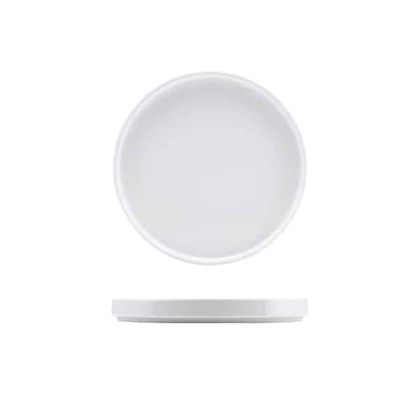 Genware Porcelain Low Presentation Plate 18cm/ 7" - Pack of 6