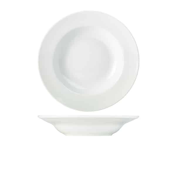 Genware Porcelain Soup Plate/ Pasta Dish 27cm/ 10.75" - Pack of 6