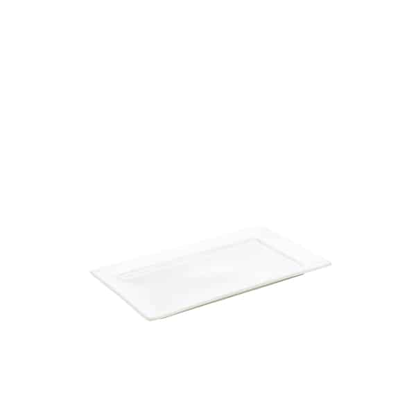 Genware Porcelain Rectangular Plate 24 x 17cm/ 9.5 x 6.75" - Pack of 6