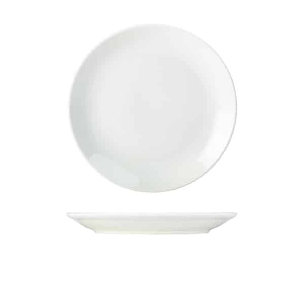 Genware Porcelain Coupe Plate 24cm/ 9.5" - Pack of 6 1 Genware Porcelain Coupe Plate 24cm/ 9.5" - Pack of 6