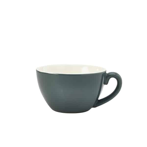 Genware Porcelain Grey Bowl Shaped Cup 34cl/ 12oz - Pack of 6