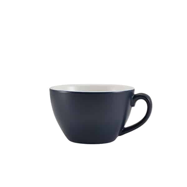 GenWare Porcelain Matt Blue Bowl Shaped Cup 34cl/ 12oz - Pack of 6