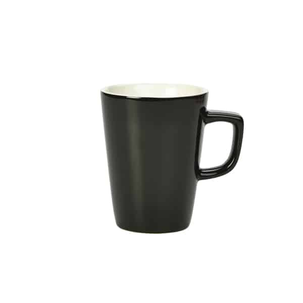 Genware Porcelain Black Latte Mug 34cl/ 12oz - Pack of 6