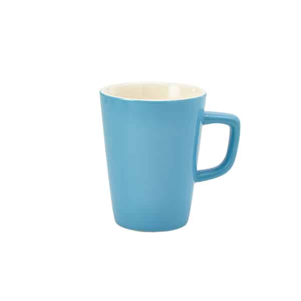 Genware Porcelain Blue Latte Mug 34cl/ 12oz - Pack of 6
